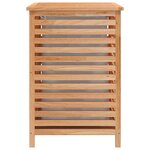 vidaXL Panier à linge 45x45x65 cm Bois massif de noyer