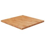 vidaXL Dessus de table carré Marron clair 90x90x4cm Bois chêne traité