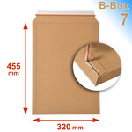 Lot de 500 enveloppes carton b-box 7 marron format 320x455 mm