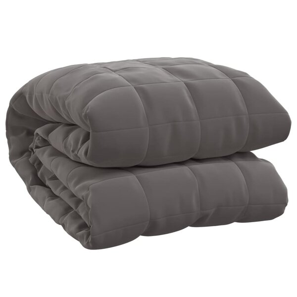 vidaXL Couverture lestée Gris 220x260 cm 11 kg Tissu