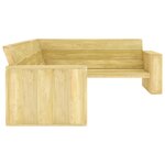 vidaXL Salon de jardin 4 Pièces Bois de pin imprégné