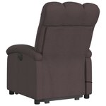 vidaXL Fauteuil inclinable de massage Marron foncé Tissu