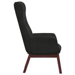 vidaXL Chaise de relaxation Noir Tissu