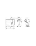 THIRARD - Demi-cylindre Transit 1  30x10mm  nickelé  5 clés