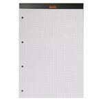 Bloc BLACK N°20 21x31,8cm 80F agrafées 80g perf 4 trous Q.5x5 RHODIA