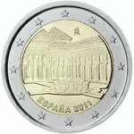 2 euros commémoratif Espagne 2011 - La Cour des Lions.