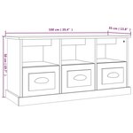 vidaXL Meuble TV chêne sonoma 100x35x50 cm bois d'ingénierie