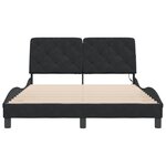 vidaXL Cadre de lit avec lumières LED noir 140x190 cm velours
