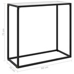 vidaXL Table console Blanc 80x35x75 cm Verre trempé
