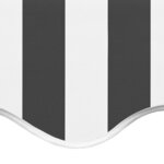 vidaXL Tissu de remplacement pour auvent Anthracite et blanc 5x3 m