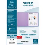 Paquet 100 Chemises Super 210 - 24x32cm - Rouge - X 5 - Exacompta