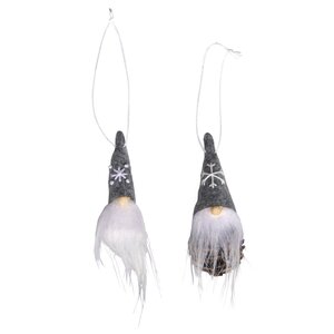 Lutin blanc - Décoration de sapin de Noël - 10 cm