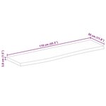 vidaXL Dessus de table à bord vivant 110x30x3 8cm bois massif manguier