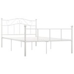 vidaXL Cadre de lit avec tête de lit blanc 160x200 cm métal