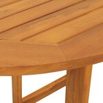 vidaXL Table de jardin pliante demi-ronde 78x46x75 cm en bois massif d'acacia