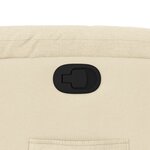 vidaXL Fauteuil inclinable Crème Tissu