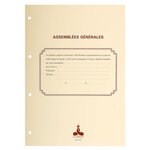 Recharge 297x210 Assemblées Générales   Conseil D'administration 100 Feuillets Foliotés 90g + Gardes - Blanc - Le Dauphin