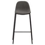 vidaXL Ensemble de bar 3 Pièces Tissu Gris foncé