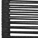 vidaXL Chaises de jardin lot de 4 Corde en coton et acier Noir