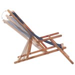 vidaXL Chaise pliable de plage Tissu et cadre en bois Bleu