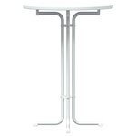 vidaXL Table à manger blanc Ø80x110 cm bois d'ingénierie et acier