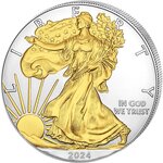 Pièce de monnaie en Argent 1 Dollar g 31.1 (1 oz) Millésime 2024 WALKING LIBERTY