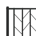 vidaXL Tête de lit métal noir 180 cm