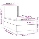 vidaXL Sommier à lattes de lit avec matelas Blanc 90x200 cm Similicuir