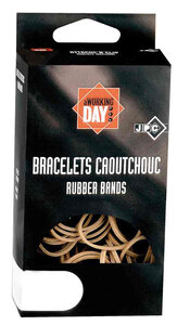 Bracelets caoutchouc Elastique 100 x 8 mm Etui 100g JPC