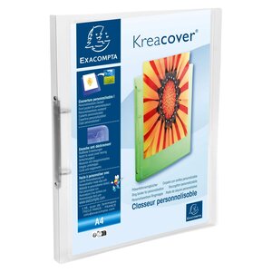 Classeur 2 Anneaux 15mm Polypropylène Chromaline 5/10e Krea Cover - A4 - Incolore - Exacompta
