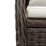 vidaXL Ensemble à manger de jardin et coussins 9 Pièces marron poly rotin
