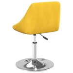 Vidaxl chaises à dîner pivotantes 2 pcs jaune moutarde velours