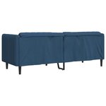 vidaXL Canapé à 3 places bleu tissu