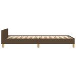 vidaXL Cadre de lit avec tête de lit marron foncé 90x200 cm Tissu