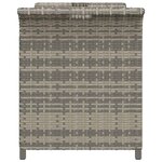 vidaXL Banc de jardin avec coussin gris 116x46x57 cm résine tressée