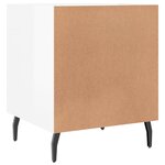 vidaXL Tables de chevet 2 Pièces blanc brillant 40x40x50 cm