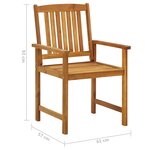 vidaXL Chaises de jardin avec coussins lot de 2 Bois d'acacia massif