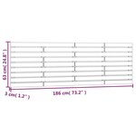 vidaXL Tête de lit murale 186x3x63 cm Bois massif de pin
