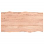 vidaXL Dessus de table bois massif traité bordure assortie