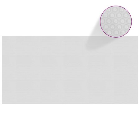 vidaXL Film solaire de piscine flottant PE 400x200 cm Gris