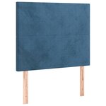 vidaXL Cadre de lit avec tête de lit Bleu foncé 80x200 cm Velours