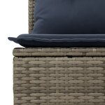 vidaXL Salon de jardin avec coussins 10 Pièces gris clair résine tressée