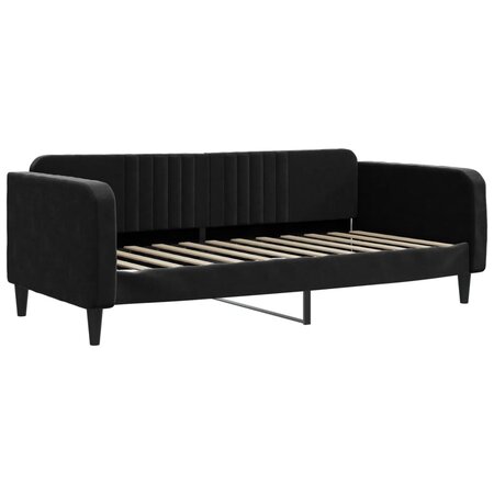 vidaXL Lit de repos noir 90x200 cm velours