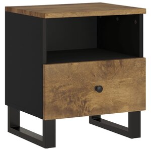 vidaXL Table de chevet Bois de manguier solide et bois d'ingénierie