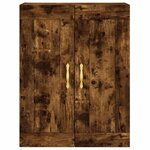 vidaXL Buffet haut Chêne fumé 69 5x34x180 cm Bois d'ingénierie