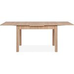 Table à manger extensible LONGFORD - 6 à 10 personnes - Mélaminé chêne - 120-200 x 76 x 80 cm