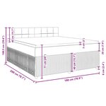 vidaXL Sommier à lattes de lit avec matelas Crème 180x200 cm Tissu