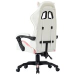 vidaXL Fauteuil de jeux vidéo Rose Similicuir