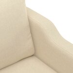 vidaXL Ensemble de canapés 3 Pièces avec coussins crème tissu