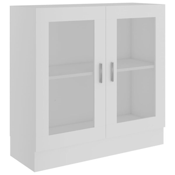 vidaXL Armoire à vitrine Blanc 82 5x30 5x80 cm Bois d'ingénierie